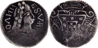 Indo-Portuguese, Goa, D. Joao V or John V (1706-1750 AD), Silver Pardao (300 Reis), Obv: Profile bust of King Joao V...