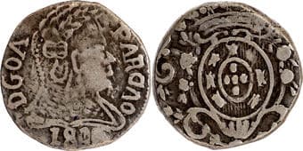 Indo-Portuguese, Goa, D. Joao PR (1799-1816 AD), Silver Pardao (300 Reis), 1811/09 AD, Obv: head to right date below,...