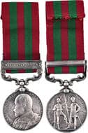 British India, 1901-02, India Medal (1895-1902), King Edward VII, Silver, Awarded to "1467 Sowar Baksh Khan 6th Bo....
