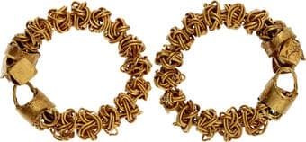 Primitive Money, Possibly Satavahana Period (Circa 100 BC), Gold Jewelry – Earring, an exquisitely crafted ancient...