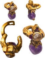 Primitive Money, Possibly Gupta Period (4-5 Century AD), Gold Jewelry – Mukut, an exceptionally resplendent antique...