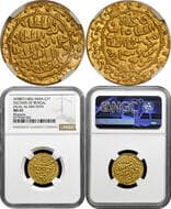 Bengal Sultanate, Jalal-ud-din Fath (AH 886-893/1481-1486 AD), Khazana Mint, Gold Tanka, AH 887, Obv: Arabic legend...
