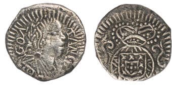 Indo-Portuguese, Goa, D. Joao VI (1816-1826 AD), Silver Tanga (60 Reis), 18(19) AD, Obv: head to right, GOA TANGA date...