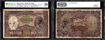 British India, 1938, King George VI, 1000 Rupees, Karachi Circle, Signed by J.B. Taylor, A Prefix, S. No. A4 081592,...