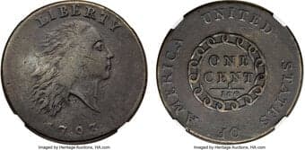 Large Cents 1793 1C Chain, AMERICA, S-2, B-2, High R.4 -- Burnished -- NGC Details. XF. Breen Die State II, displaying...