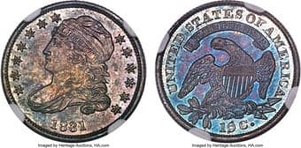 Proof Bust Dimes 1831 10C JR-2, R.3, PR67 NGC. Capped Bust dimes are rarely seen in proof format. In 1997, David Akers...