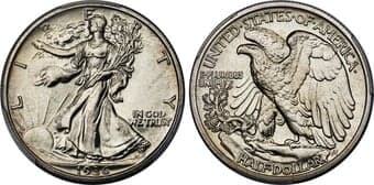 Proof Walking Liberty Half Dollars 1936 50C PR67 PCGS. CAC. Proof production of Adolph Weinman's Walking Liberty half...