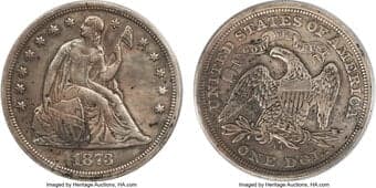 Seated Dollars 1873-CC $1 -- Fields Repaired -- ANACS Details. XF40 Details. Osburn-Cushing Die State b/b. This key...