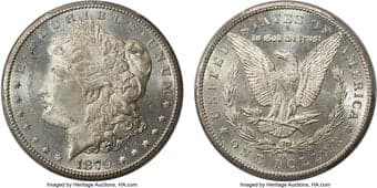 Morgan Dollars 1879-CC $1 MS63 PCGS. VAM-5. The Carson City Mint struck a small production of 756,000 Morgan dollars in...