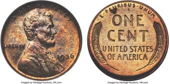 Certified Modern Proof Sets Five-Piece 1936 Original Proof Set, PR64 to PR66. The coins are housed in sequential...