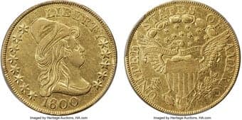 Early Eagles 1800 $10 BD-1, High R.3 -- Repaired -- PCGS Genuine. XF Details. Bass-Dannreuther Die State b/c. Just one...