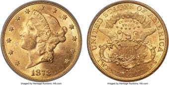 Liberty Double Eagles 1878-S $20 MS63 PCGS. The 1878-S issue of double eagles features one of the larger mintages from...