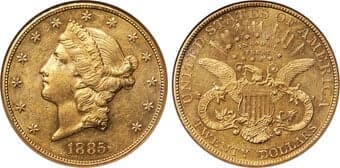 Liberty Double Eagles 1885 $20 MS61 NGC. The few 19th century collectors who could afford to collect double eagles...