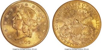 Liberty Double Eagles 1900-S $20 MS65 NGC. The 1900-S Liberty double eagle is a popular turn-of-the-century date with a...