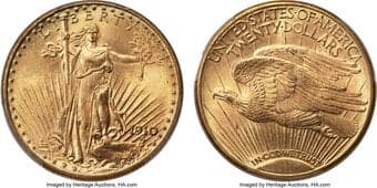 Saint-Gaudens Double Eagles 1910-D $20 MS66 PCGS. HA-2. The 1910-D Saint-Gaudens twenty is attainable through Gem Mint...