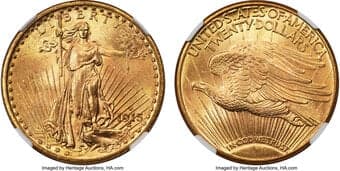 Saint-Gaudens Double Eagles 1915-S $20 MS66 NGC. The 1915-S double eagle survives as one of the most common issues in...