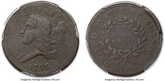 Half Cents 1793 1/2 C C-1, B-1, High R.3 -- Reverse Rim Cud at 2 O'Clock, Environmental Damage -- PCGS Genuine. VF...