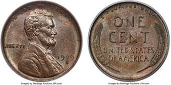 Lincoln Cents 1909-S 1C VDB MS65 Brown PCGS. CAC. Both sides are a delicious milk chocolate-brown with bold details and...