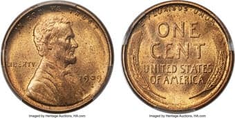 Lincoln Cents 1909-S 1C VDB MS65 Red PCGS. Brilliant orange-red luster is displayed on this piece broken up by...