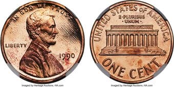 Proof Lincoln Cents 1990 1C No S, FS-101, PR68 Red Ultra Cameo NGC. The 1990 No S is the last of the proof No S errors,...