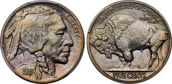 Proof Buffalo Nickels 1914 5C JD-1, R.2, PR66 PCGS. CAC. Despite an extensive twenty-five year history from the Buffalo...