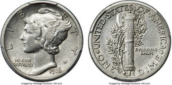 Mercury Dimes 1916-D 10C -- Cleaned -- PCGS Genuine. AU Details. This minimally circulated 1916-D displays AU sharpness...