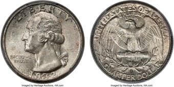 Washington Quarters 1932-D 25C MS64 PCGS. The 1932-D has the second lowest mintage of the series at a little under...