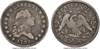Early Half Dollars 1795 50C Two Leaves, O-116, T-11, R.3, VG10 PCGS. Tompkins Die State 1/1, the scarce early die state...
