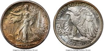 Walking Liberty Half Dollars 1943-S 50C MS67 PCGS. Trumpet tail S. The 1943-S boasts the largest S-mint production of...