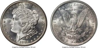 Morgan Dollars 1881-S $1 MS68 NGC. The 1881-S has the second largest mintage from the San Francisco Mint (a little...