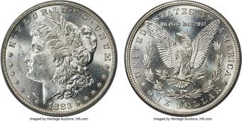 Morgan Dollars 1883-S $1 MS63 PCGS. The 1883-S had an impressive mintage at over 6.2 million examples, though that was...