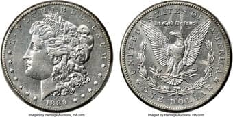 Morgan Dollars 1889-CC $1 -- Cleaned -- PCGS Genuine. AU Details. VAM-2. This 1889-CC Morgan dollar displays signs of a...
