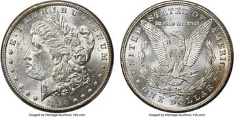 Morgan Dollars 1890-CC $1 Tailbar, VAM-4, MS63 PCGS. Ex: Carson City Collection. A Top 100 and WOW! Variety. This VAM...