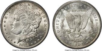 Morgan Dollars 1892-CC $1 MS63 PCGS. VAM-4B. The 1892-CC is a better Carson City issue, noteworthy for turning up only...