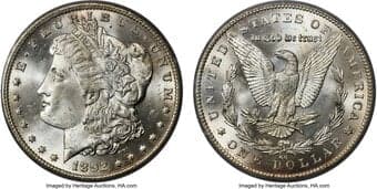 Morgan Dollars 1892-CC $1 MS65 PCGS. CAC. VAM-8. Ex: Battle Born Collection. This high-quality brilliant 1892-CC is one...