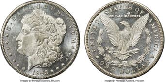 Morgan Dollars 1893-CC $1 MS63 PCGS. VAM-4. The onset of the Panic of 1893 and the repeal of the Sherman Silver...