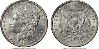 Morgan Dollars 1893-O $1 -- Cleaned -- PCGS Genuine. Unc Details. The cartwheel luster on this 1893-O is strong and the...