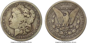 Morgan Dollars 1893-S $1 Good 6 PCGS. VAM-2. The 100,000 mintage of the 1893-S issue has left a deplorable...