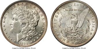 Morgan Dollars 1895-O $1 AU58 ANACS. The 1895-O has a moderate mintage of 450,000 pieces of which the vast majority of...