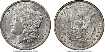 Morgan Dollars 1895-O $1 AU58 NGC. VAM-3A. A WOW! Variety. This interesting variety is easily identifiable by a line of...