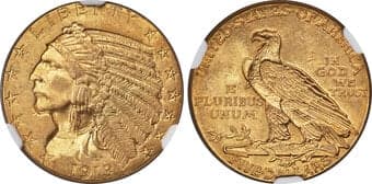 Indian Half Eagles 1913 $5 MS64 NGC. The 1913 Indian half eagle boasts the most prolific mintage of the design for the...