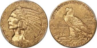 Indian Half Eagles 1913-S $5 MS62 PCGS. The Indian half eagle series includes nine issues struck at the San Francisco...