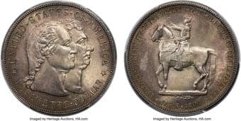 Commemorative Silver 1900 $1 Lafayette Dollar, DuVall 1-B, MS64+ PCGS. CAC. Uniformly toned on both sides, with deep...