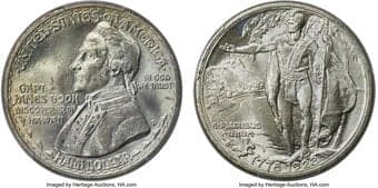 Commemorative Silver 1928 50C Hawaiian MS65+ PCGS. The arrival of Captain James Cook on the Hawaiian Islands was in...