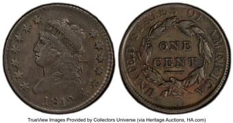 Large Cents 1812 1C Large Date, S-288, B-3, R.2, XF40 PCGS. PCGS Population: 2 in 40, 12 finer (5/26). CDN: $1,350...