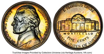 Proof Jefferson Nickels 1942 5C Type One PR68 PCGS. CAC. Copper-nickel alloy. PCGS Population: 39 in 68 (3 in 68+), 0...