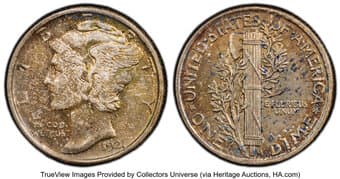 Mercury Dimes 1921-D 10C AU58 Full Bands PCGS. PCGS Population: 2 in 58, 330 finer (4/26). CDN: $1,800 Whsle. Bid for...