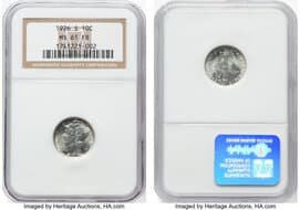 Mercury Dimes 1926-S 10C MS61 Full Bands NGC. NGC Census: 4 in 61, 49 finer (4/26). CDN: $2,250 Whsle. Bid for...