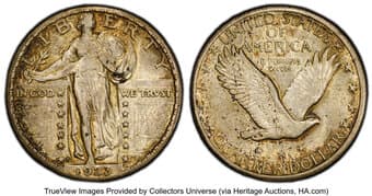 Standing Liberty Quarters 1923-S 25C AU58 PCGS. CDN: $2,100 Whsle. Bid for NGC/PCGS AU58. Mintage 1,360,000. From...