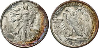 Walking Liberty Half Dollars 1945-S 50C MS67 PCGS. CDN: $2,250 Whsle. Bid for NGC/PCGS MS67. Mintage 10,156,000. ...